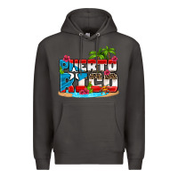 Smoke puerto rico and flowers with frog Premium Hoodie - AdoDesignShop