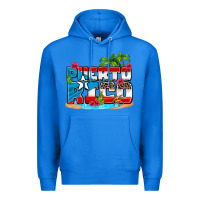 True Royal puerto rico and flowers with frog Premium Hoodie - AdoDesignShop