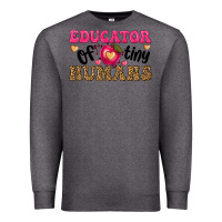 Charcoal Heather educator of tiny humans Premium Sweatshirt - texasbilliewilder