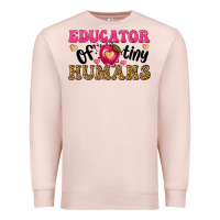 Pale Pink educator of tiny humans Premium Sweatshirt - texasbilliewilder