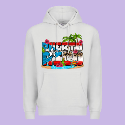 Puerto Rico And Flowers With Frog Premium Hoodie Designed By Adodesignshop