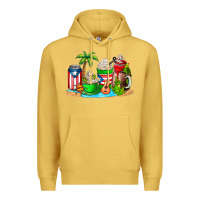 Antique Gold puerto rico coffee cups Premium Hoodie - AdoDesignShop