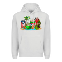 Dove Grey puerto rico coffee cups Premium Hoodie - AdoDesignShop