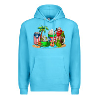 Ocean Blue puerto rico coffee cups Premium Hoodie - AdoDesignShop