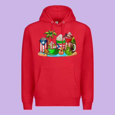 Puerto Rico Coffee Cups Premium Hoodie Designed By Adodesignshop