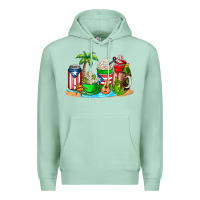 Seafoam puerto rico coffee cups Premium Hoodie - AdoDesignShop