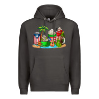 Smoke puerto rico coffee cups Premium Hoodie - AdoDesignShop