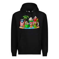Black puerto rico coffee cups Premium Hoodie - AdoDesignShop