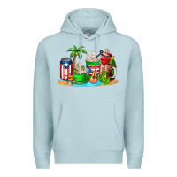 Blue Mist puerto rico coffee cups Premium Hoodie - AdoDesignShop