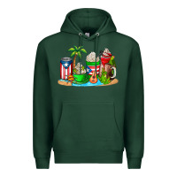 Sports Green puerto rico coffee cups Premium Hoodie - AdoDesignShop