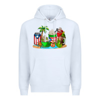 White puerto rico coffee cups Premium Hoodie - AdoDesignShop