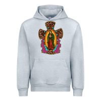 Heather Grey our lady of guadalupe cross Urban Hoodie - JahusDesignShop