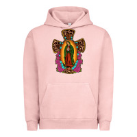 Pigment Salmon our lady of guadalupe cross Urban Hoodie - JahusDesignShop