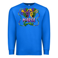 True Royal mardi gras mask and beads Premium Sweatshirt - RanaPortraitStore