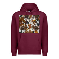 Burgundy cowhide Premium Hoodie - AdoDesignShop