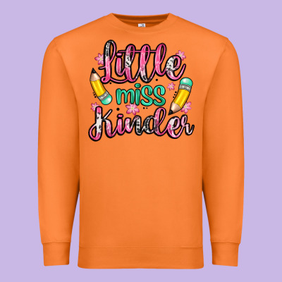 Little Miss Kindergarten Premium Sweatshirt Designed By Zillion Design Studio