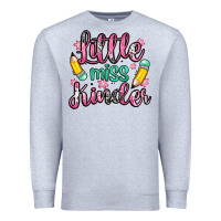 Heather Grey little miss kindergarten Premium Sweatshirt - Zillion Design Studio