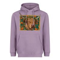 Lavender Fall Cow Heavyweight Hoodie - RanaPortraitStore