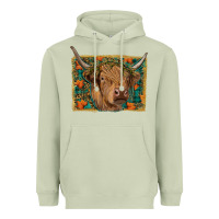 Matcha Fall Cow Heavyweight Hoodie - RanaPortraitStore