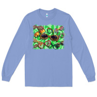 Colony Blue sunglasses background Long Sleeve Tee - BarkalooDesign