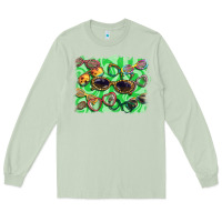 Matcha sunglasses background Long Sleeve Tee - BarkalooDesign