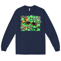 Navy sunglasses background Long Sleeve Tee - BarkalooDesign