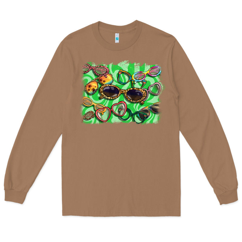 Sunglasses Background Long Sleeve Tee by BarkalooDesign | Teevron