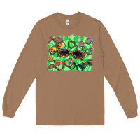 Toasted Coconut sunglasses background Long Sleeve Tee - BarkalooDesign