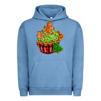 Pigment Pebble Blue christmas cookie cupcake Urban Hoodie - AdoDesignShop