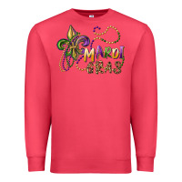 Cardinal mardi gras fleur de lis and beads Premium Sweatshirt - RanaPortraitStore