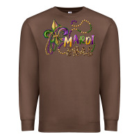 Chestnut mardi gras fleur de lis and beads Premium Sweatshirt - RanaPortraitStore