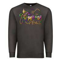 Smoke mardi gras fleur de lis and beads Premium Sweatshirt - RanaPortraitStore