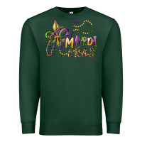 Sports Green mardi gras fleur de lis and beads Premium Sweatshirt - RanaPortraitStore