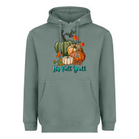 Sage Happy Fall Y'all Pumpkins Heavyweight Hoodie - RanaPortraitStore