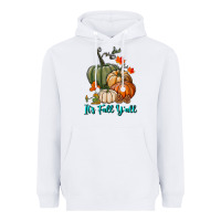 White Happy Fall Y'all Pumpkins Heavyweight Hoodie - RanaPortraitStore