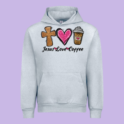 Jesus Love Coffee Urban Hoodie Designed By Jasminsmagicworld