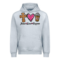 Heather Grey jesus love coffee Urban Hoodie - Jasminsmagicworld