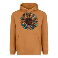 Meerkat Fall Tooled Leather Sunflower Heavyweight Hoodie - RanaPortraitStore