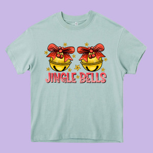 Jingle Bells Heavy Core Tee Designed By Cowhidedigitalart