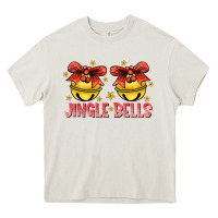 Cream Jingle Bells Heavy Core Tee - CowhideDigitalArt
