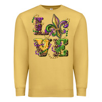 Antique Gold love fleur de lis Premium Sweatshirt - RanaPortraitStore