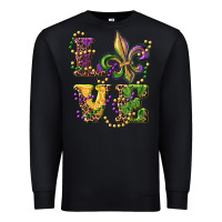 Black love fleur de lis Premium Sweatshirt - RanaPortraitStore