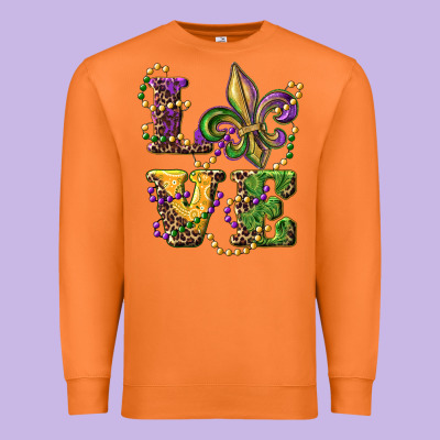 Love Fleur De Lis Premium Sweatshirt Designed By Ranaportraitstore