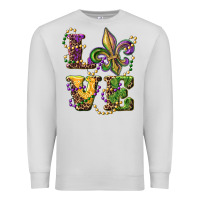 Dove Grey love fleur de lis Premium Sweatshirt - RanaPortraitStore