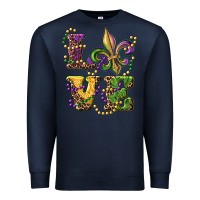 Navy love fleur de lis Premium Sweatshirt - RanaPortraitStore
