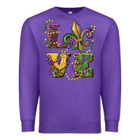 Purple love fleur de lis Premium Sweatshirt - RanaPortraitStore