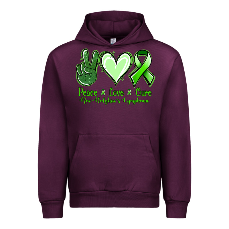 Peace Love Cure Non Hodgkin's Lymphoma Urban Hoodie by Jasminsmagicworld | Teevron