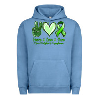 Pigment Pebble Blue peace love cure non hodgkin's lymphoma Urban Hoodie - Jasminsmagicworld