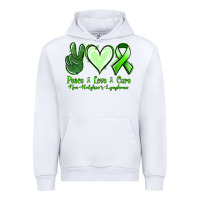 White peace love cure non hodgkin's lymphoma Urban Hoodie - Jasminsmagicworld