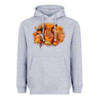 Heather Grey Fall sneaker and heel afro woman Heavyweight Hoodie - RanaPortraitStore